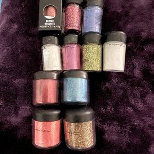Mac Glitter reflects and Hologram glitter original and newer size